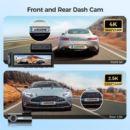 <tc>AZDome M360 2CH 4K Wifi GPS 64 Go dashcam</tc>