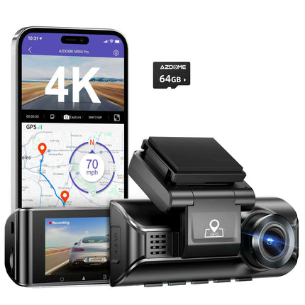 AZDome M770 Pro 1CH 4K Wifi GPS 64 Go dashcam