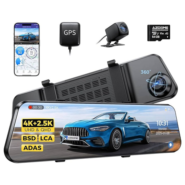 AZDome PG17 Max 4K 2CH Wifi GPS 64 Go dashcam