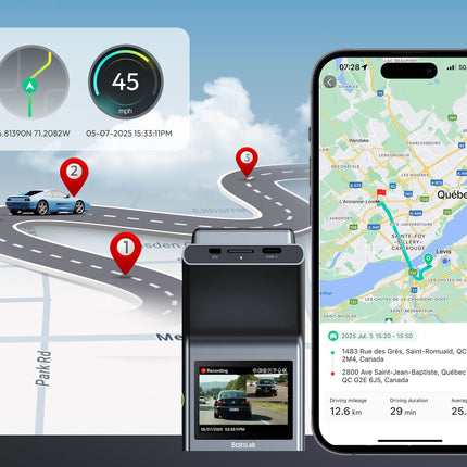 <tc>Botslab G300H Plus 4K Wifi GPS 2CH 64 Go dashcam</tc>