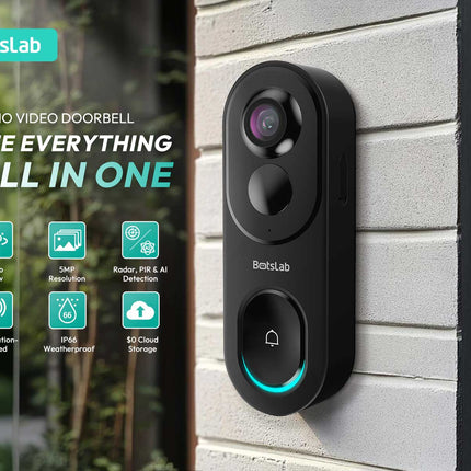 Botslab R810 5MP panoramique 180 degrés sonnette avec caméra