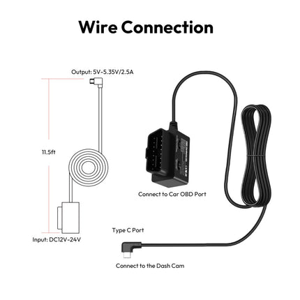 Botslab OBD kit hardwire USB-C
