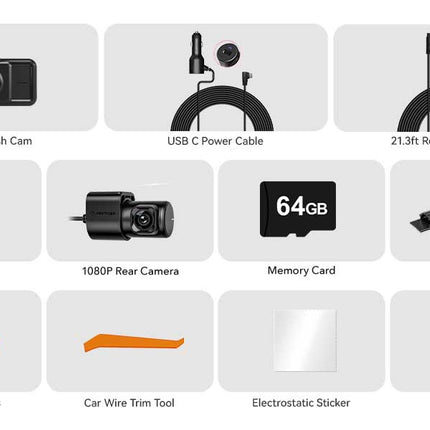 <tc>Redtiger A6 3CH 2K Touch Wifi GPS 64 go dashcam</tc>