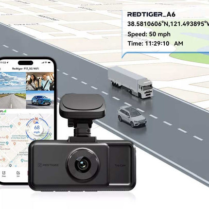 <tc>Redtiger A6 3CH 2K Touch Wifi GPS 64 go dashcam</tc>