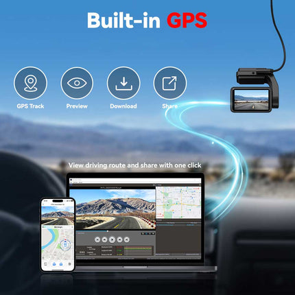 <tc>Redtiger F4 Pro 2CH 4K Touch Wifi GPS 128 go dashcam</tc>