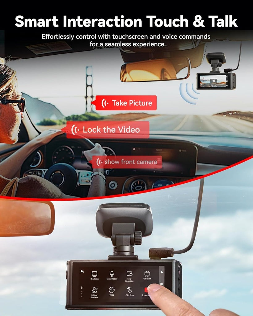 Redtiger F7N Elite 4K Touch Wifi GPS 2CH 128 go dashcam