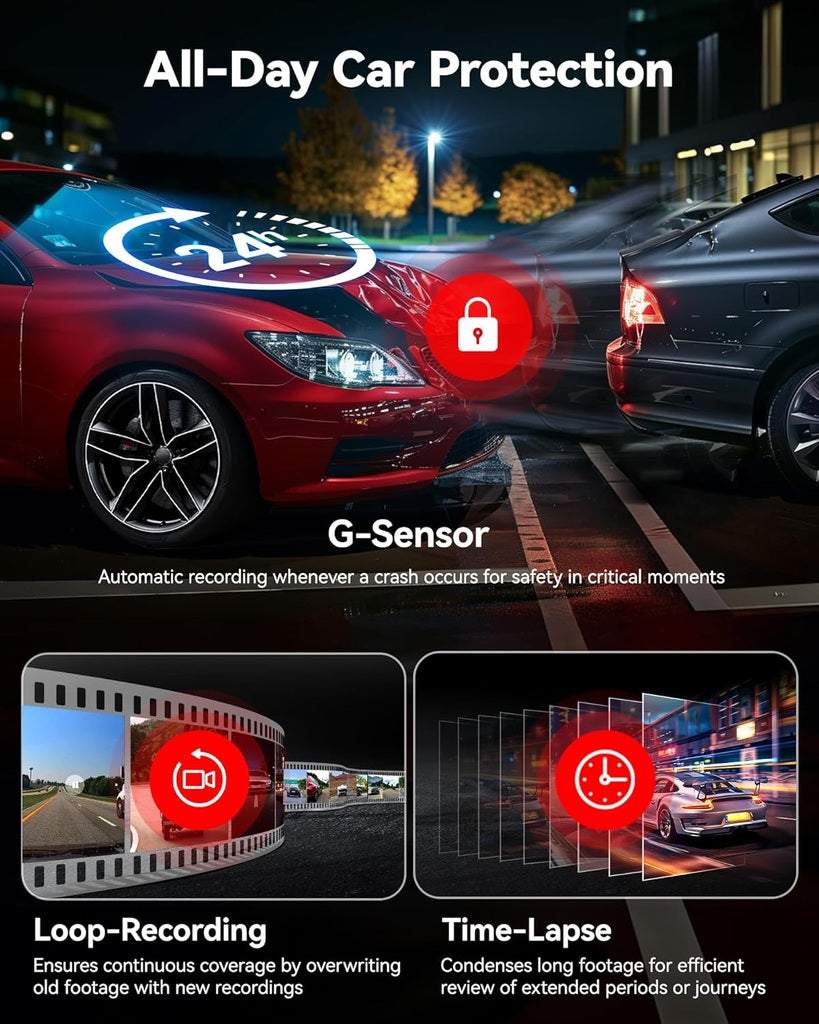 Redtiger F7N Elite 4K Touch Wifi GPS 2CH 128 go dashcam
