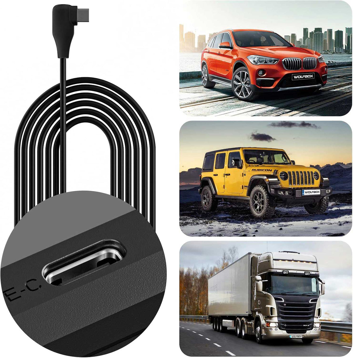 Redtiger kit hardwire USB-C 3 fils