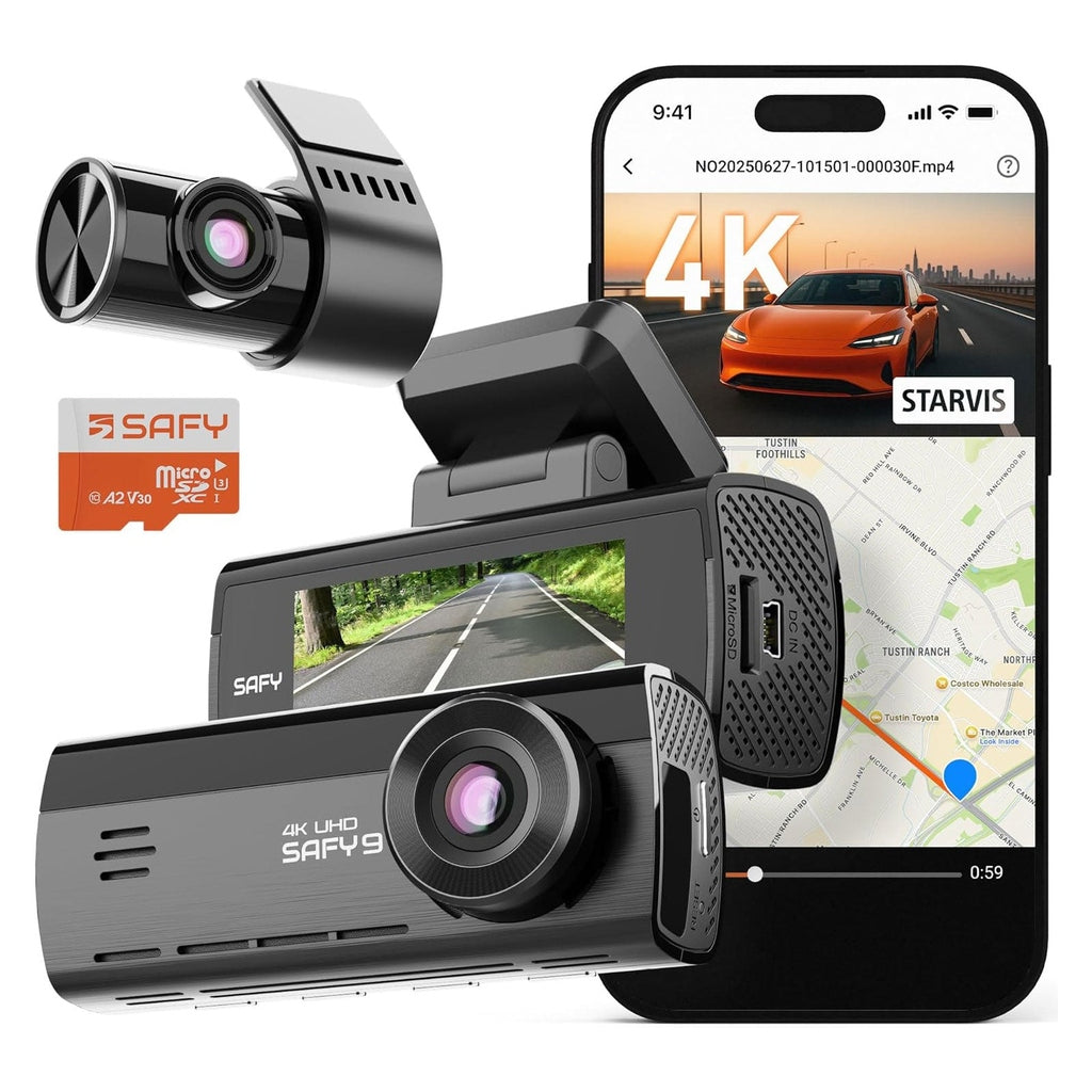 SAFY9 2CH 4K Wifi GPS 64 Go dashcam