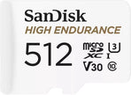 Sandisk 512 Go, carte microSD High Endurance U3 V30