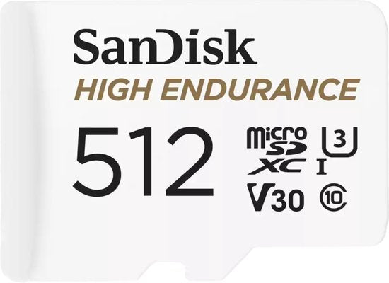 <tc>Sandisk 512 Go, carte microSD High Endurance U3 V30</tc>