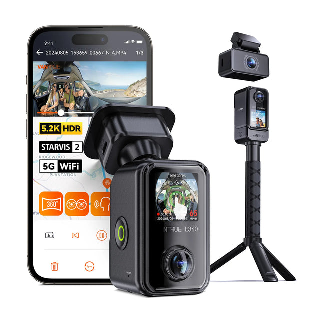 <tc>Vantrue E360 Ace Cloud 5K 3CH Wifi GPS 360 degrés dashcam</tc>