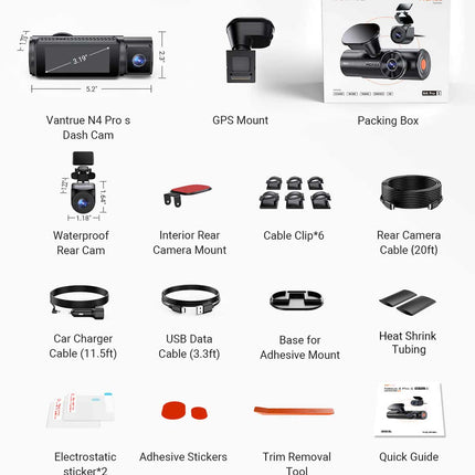 <tc>Vantrue N4 Pro S Cloud 3CH 4K Wifi GPS dashcam</tc>