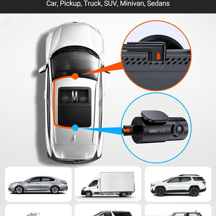 Vantrue N4 Pro / N4S : câble de 9 mètres pour caméra arrière