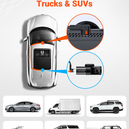 Vantrue N5 / N5S : câble de 9 mètres pour caméra arrière