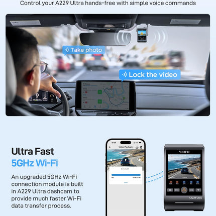 Viofo A229 Ultra 2CH 4K Wifi GPS dashcam