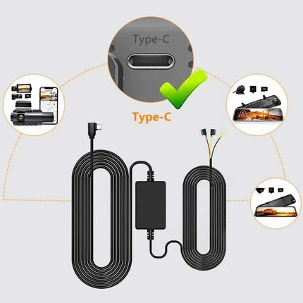 Wolfbox 4A permanente voeding USB-C 3-draads