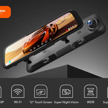 <tc>Wolfbox G840H 2K Wifi GPS 32 go Mirror dashcam</tc>