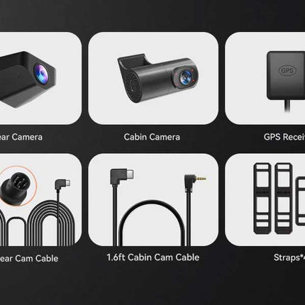 Wolfbox G900 Tripro cabin 3CH 4K Wifi GPS 256gb Mirror dashcam
