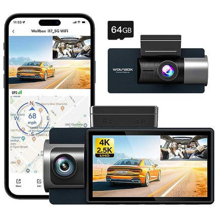 <tc>Wolfbox i17 3CH 4K Wifi GPS 64 go dashcam</tc>