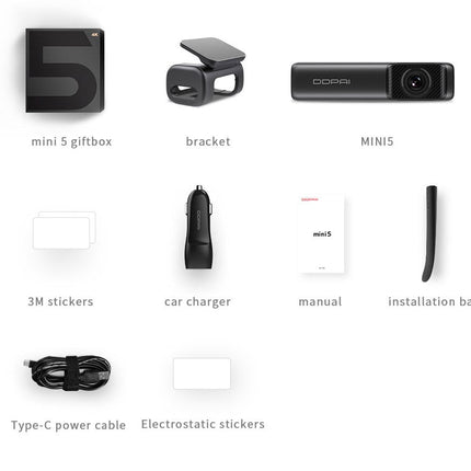 DDPai Mini 5 True 4K Wifi GPS 64 Go dashcam