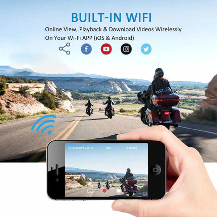 Motocam E6L 2CH Dual Wifi dashcam pour moto