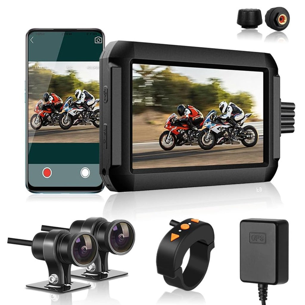 Motocam F9 Wifi GPS 2CH dashcam pour moto